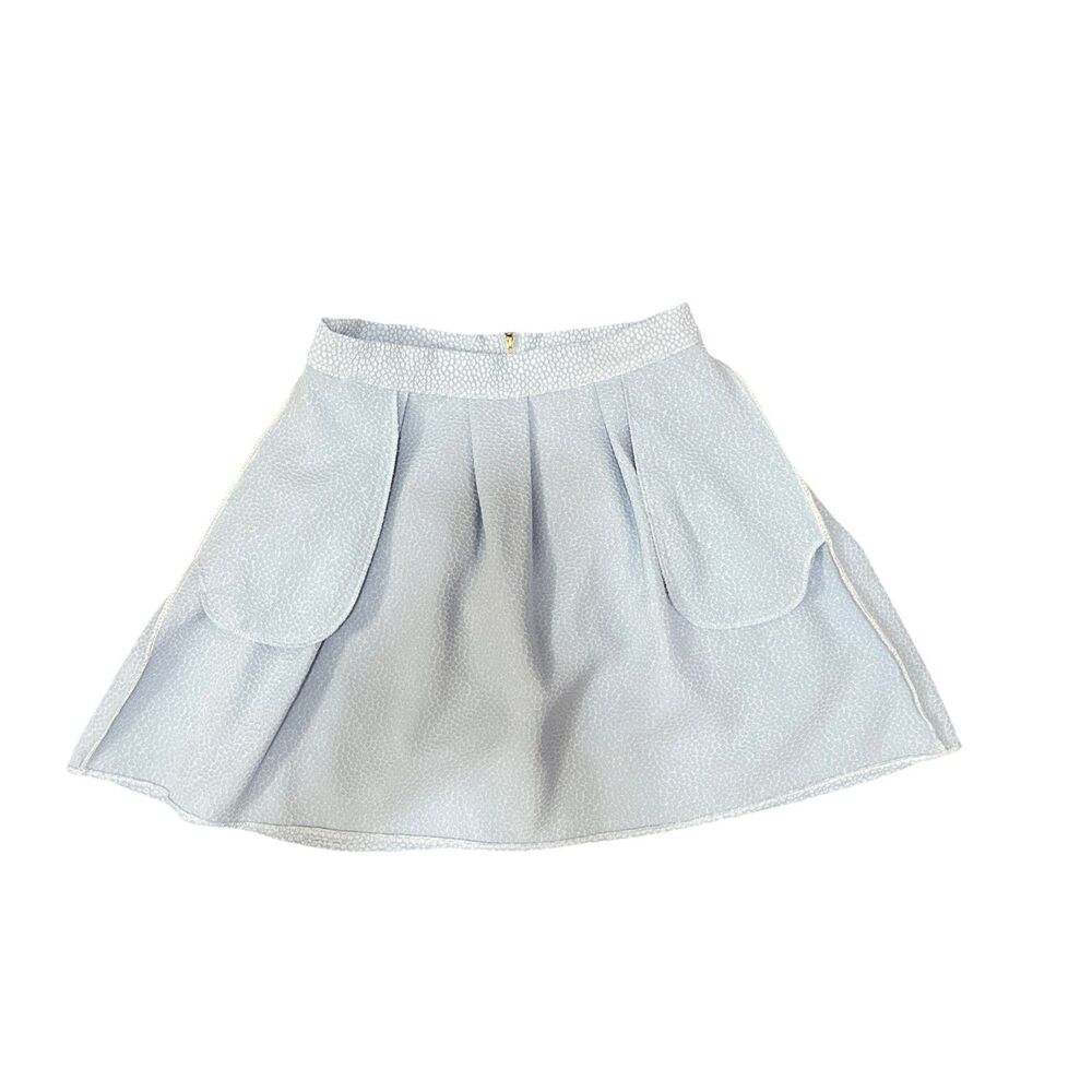 Women’s Skirt Pleated Light Blue Pockets Size S Preppy Academia Kawaii - Picture 4 of 4
